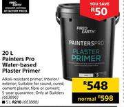 Fired Earth 20Ltr Painters Pro Water Based Plaster Primer