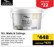 Fired Earth 10Ltr Walls & Ceilings
