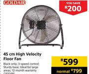 Goldair 45cm High Velocity Floor Fan
