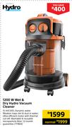 Hydro 1200 W Wet & Dry Hydro Vacuum Cleaner 15 HVC005