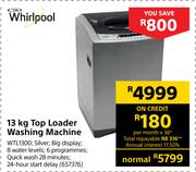 Whirlpool 13Kg Top Loader Washing Machine WTL1300