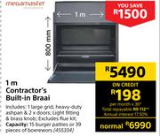 Megamaster 1m Contractor's Built In Braai
