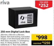 Riva 250mm Digital Lock Box-250mm x 350mm x 250mm