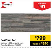 Formica Postform Top-300mm X 600mm X 32mm