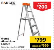 Badger 6-Step Aluminium Ladder-1.8m