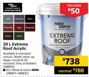 Fired Earth 20Ltr Extreme Roof Acrylic