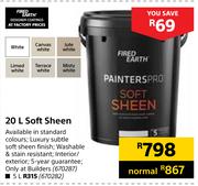 Fired Earth 20Ltr Soft Sheen
