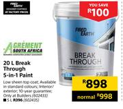 Fired Earth 20Ltr Break Through 5 In 1 Paint
