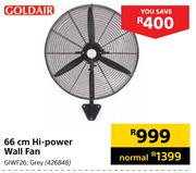 Goldair 66cm Hi Power Wall Grey Fan GIWF26