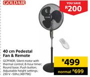 Goldair 40cm Pedestal Fan & Remote GCPF40R