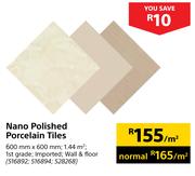 Nano Polished Porcelain Tiles-Per Sqm