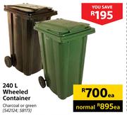 240Ltr Wheeled Container-Each