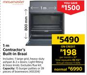 Megamester 1m Contractor's Built In Braai