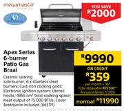 Megamester Apex Series 6-Burner Patio Gas Braai
