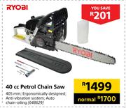 Ryobi 40cc Petrol Chain Saw