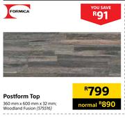Formica Postform Top-360mm x 600mm x 32mm