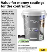 Fired Earth 20L Strong Coat
