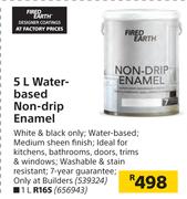 Fired Earth 1L Water Based Non Drip Enamel