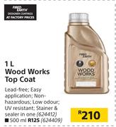 Fired Earth 1L Wood Works Top Coat