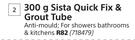 Sista 300g Quick Fix & Grout Tube