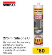 Soudal 270ml Silicone U