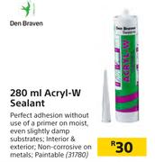 Den Braven 280ml Acryl-W Sealant