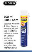Alcolin 750ml Filla Foam