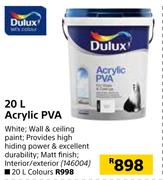 Dulux 20L Acrylic PVA (Colours)
