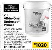 Fired Earth 20Ltr All In One Undercoat Primer