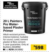 Fired Earth 5Ltr Painters Pro Water Based Plaster Primer