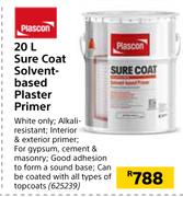 Plascon 20Ltr Sure Coat Solvent Based Plaster Primer