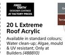 Fired Earth Extreme Roof Acrylic-20Ltr