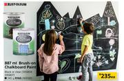 Rust-Oleum 340g Brush On Chalkboard Paint (Black Or Clear)-Each