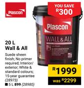 Plascon Wall & All 28973-20Ltr