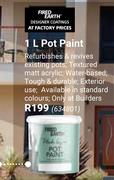 Fired Earth Pot Paint 634801-1Ltr