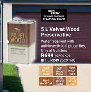 Fired Earth Velvet Wood Preservative 529162-5Ltr