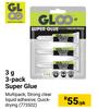Gloo It 3g 3 Pack Super Glue-Per Pack