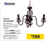 Bright Star 5 Arm Chandelier
