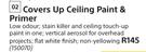 Zinsen Covers Up Ceiling Paint & Primer