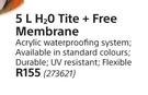 H2O Tite + Free Membrane-5Ltr