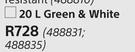 Fired Earth Green & White-20Ltr