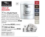 Fired Earth Post Red Chalk Paint-1Ltr