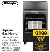 Delonghi 3 Panel Gas Heater