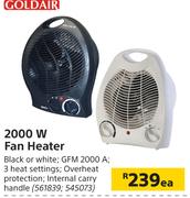Goldair 2000W Fan Heater-Each