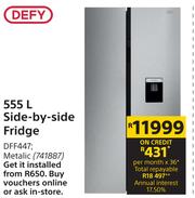 Defy side by side clearance 555l fridge dff447