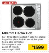 Goldair 600mm Electric Hob