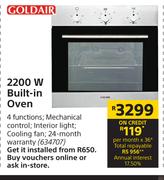 Goldair 2200W Built In Oven