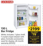 Goldair 130L Bar Fridge