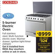 , Goldair 5 Burner Electric Oven