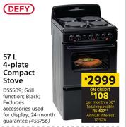 Defy 57L 4 Plate Compact Stove